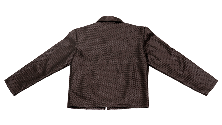 Interwoven Leather Trucker Jacket