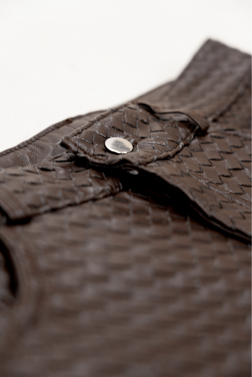 Interwoven Leather Pants