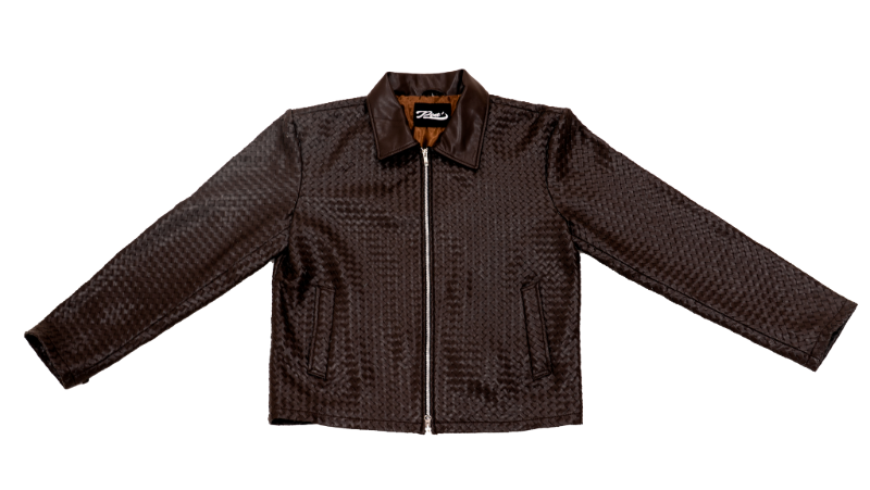 Interwoven Leather Trucker Jacket