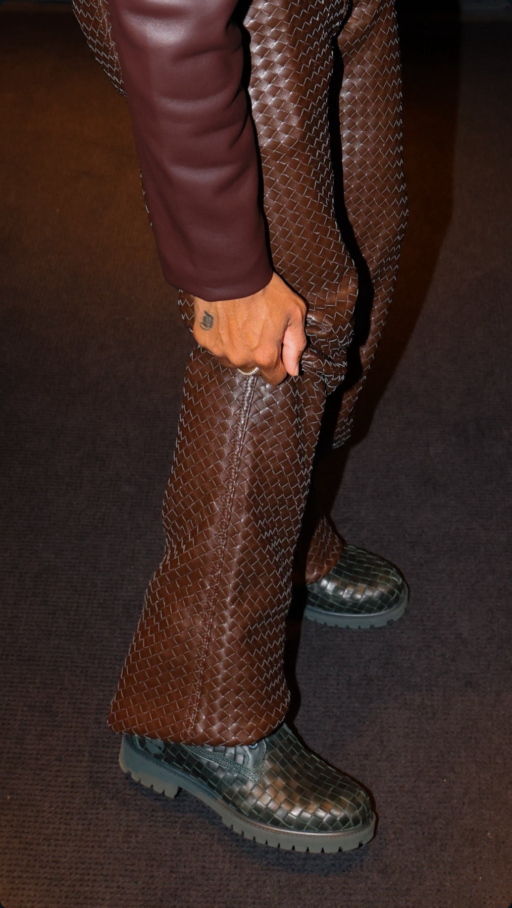 Interwoven Leather Pants