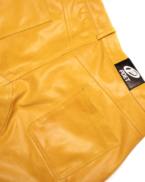 Dijon' Bison Leather Carpenter Shorts